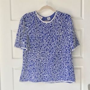 Laurence Kazar New York Beaded Blouse